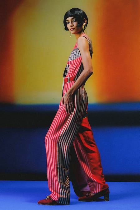 Clos Floro Color Block Jumpsuit 