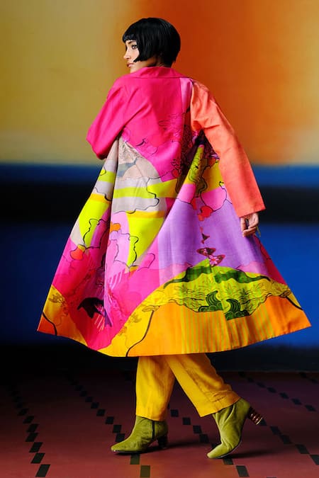 Clos Hana Color Block Jacket & Pant Set 