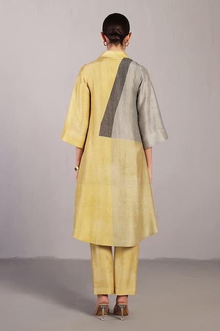 Clos Whorl Abstract Pattern Jacket & Pant Set 