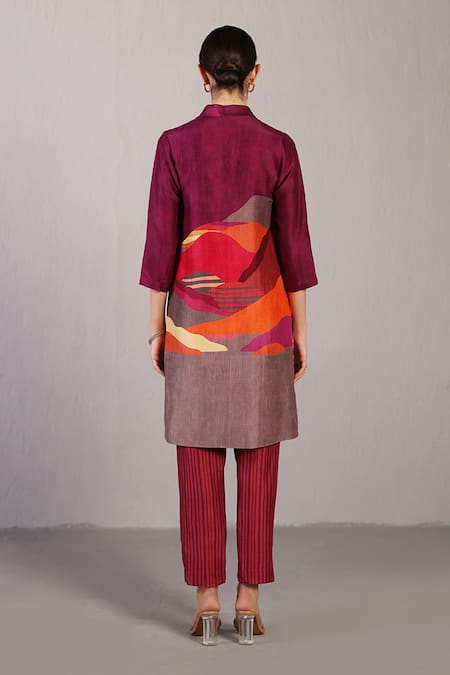 Clos Blaze Abstract Pattern Shirt With Pant 