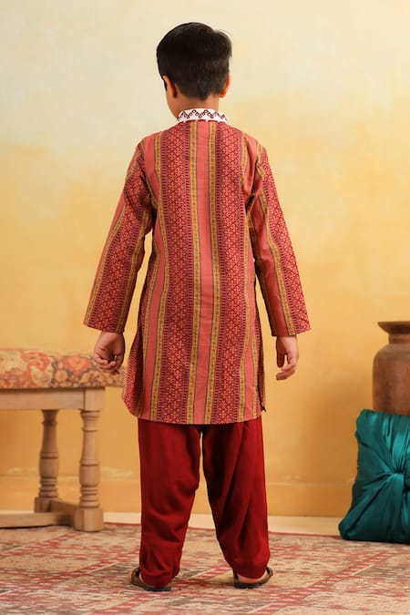 Cute Couture Geometric Pattern Kurta With Patiyala Pant 