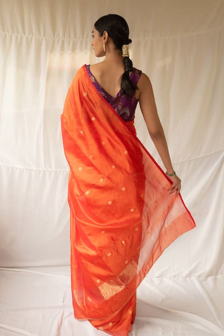 Priyanka Raajiv Triya Silk Chanderi Saree With Running Blouse 