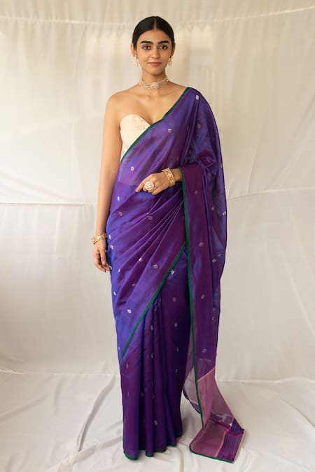 Priyanka Raajiv Triya Woven Saree With Running Blouse 