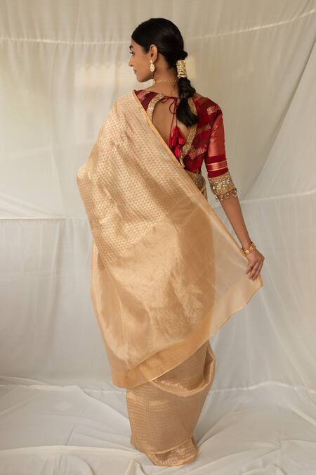 Priyanka Raajiv Jiera Blush Saree With Running Blouse Piece 