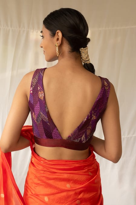 Priyanka Raajiv Sugata Upcycled Patchwork Sleeveless Blouse 