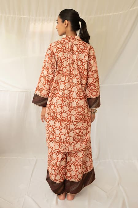Priyanka Raajiv Mrida Hand Block Print Kurta With Pant
