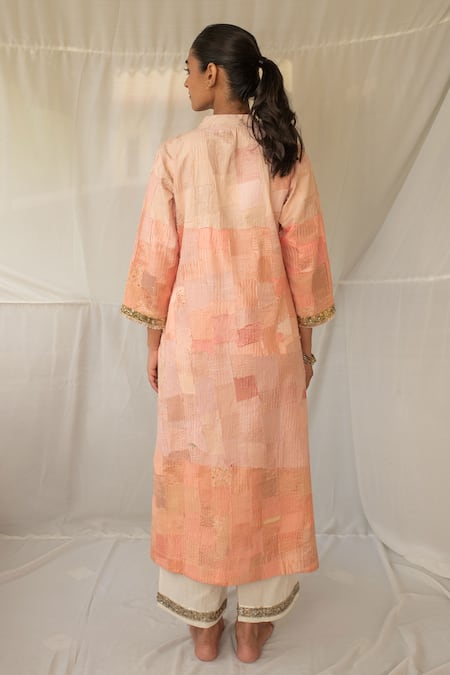 Priyanka Raajiv Chayana Upcycled Patchwork Kurta With Pant