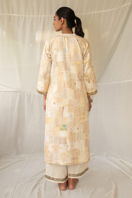 Priyanka Raajiv Sattva Upcycled Patchwork Kurta With Pant
