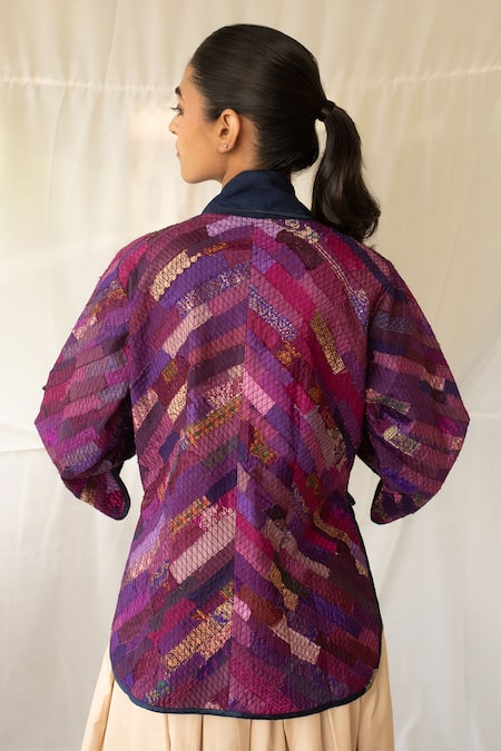 Priyanka Raajiv Teh Upcycled Patchwork Jacket 