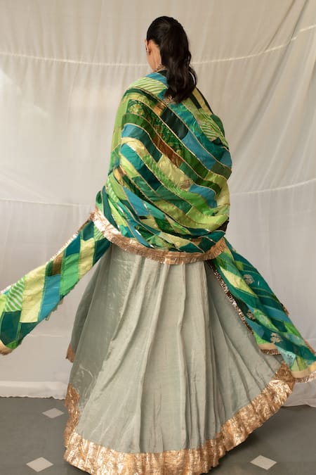 Priyanka Raajiv Taruna Upcycled Patchwork Lehenga Set 