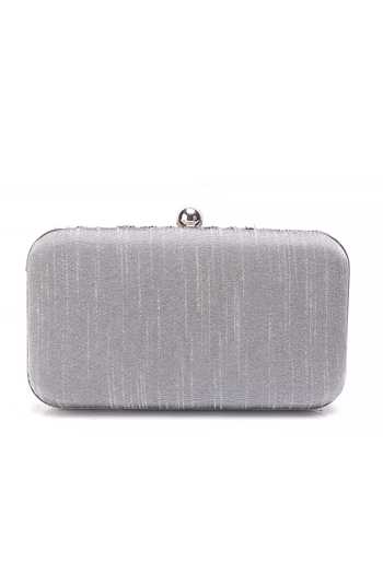 Buy Nazaakat By Samara Singh Silver Sequins, Beads And Embellished Clutch Buy_Nazaakat By Samara Singh_Silver Sequins, Beads And Embellished Clutch