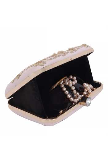 Buy Nazaakat By Samara Singh Pink Embroidery, Pearls, Crystals Floral And Clutch Bag Online at Aza Fashions Buy_Nazaakat By Samara Singh_Pink Embroidery, Pearls, Crystals Floral And Clutch Bag _Online_at_Aza_Fashions