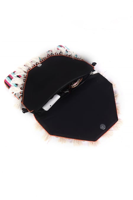 Buy_Nazaakat By Samara Singh_Multi Color Beads, Tassels, Mirrors Banjara Boho Beaded And Embellished Bag _Online_at_Aza_Fashions