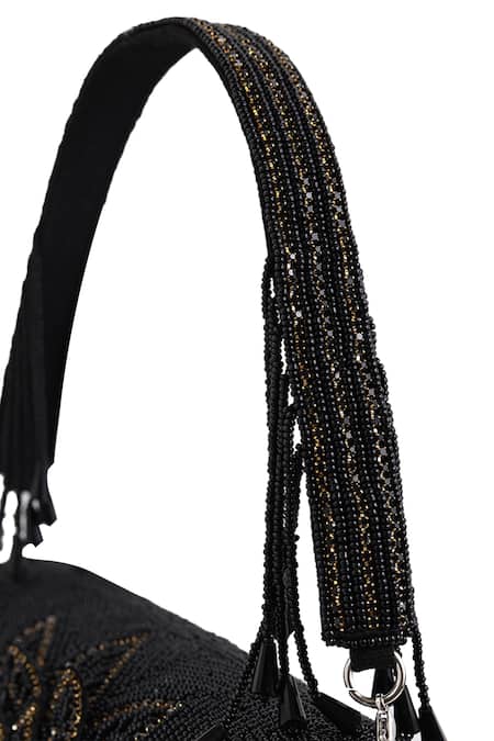 The Tan Clan Black Beads Eva Flapover Bag Online at Aza Fashions The Tan Clan_Black Beads Eva Flapover Bag _Online_at_Aza_Fashions