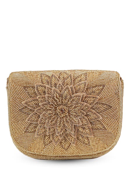Buy The Tan Clan Gold Beads Eva Flapover Bag Online at Aza Fashions Buy_The Tan Clan_Gold Beads Eva Flapover Bag _Online_at_Aza_Fashions