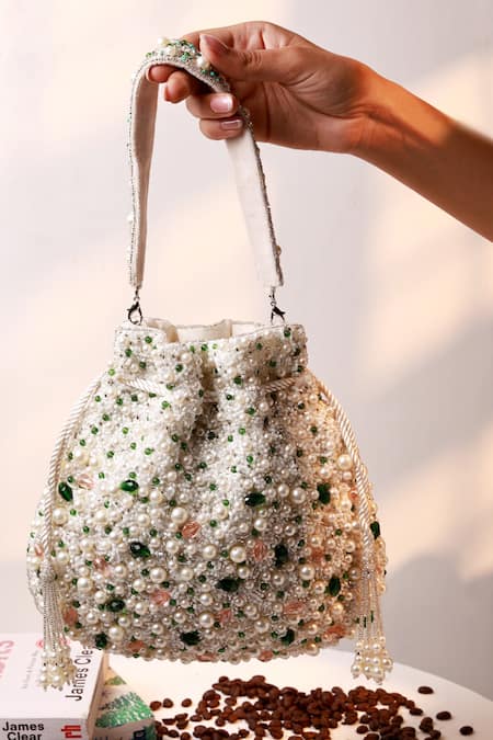 The Tan Clan Ayra Pearl Potli Bag 