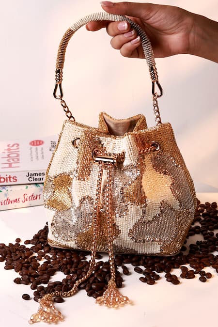 The Tan Clan Terra White Bucket Bag 