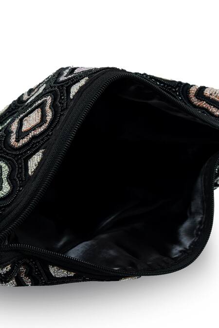 The Tan Clan Black Beads Luna Half Moon Bag Online at Aza Fashions The Tan Clan_Black Beads Luna Half Moon Bag _Online_at_Aza_Fashions