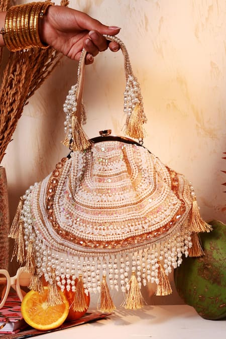 The Tan Clan Nora Tasselled Half Moon Bag 