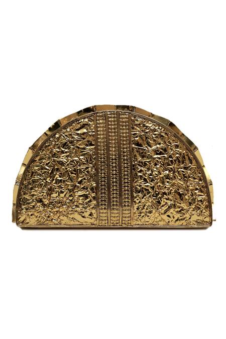 Buy_The Tan Clan_Gold Opal Brass Clutch 