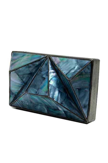 The Tan Clan_Silver Mindy 3d Brass Clutch _at_Aza_Fashions