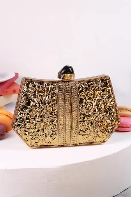 The Tan Clan Ruth Wired Brass Clutch 