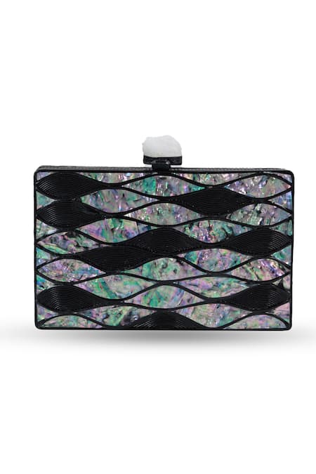 Shop The Tan Clan Black Stones Eve Brass Clutch Online at Aza Fashions Shop_The Tan Clan_Black Stones Eve Brass Clutch _Online_at_Aza_Fashions