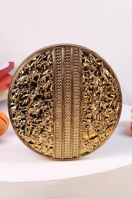 The Tan Clan Beth Brass Clutch 