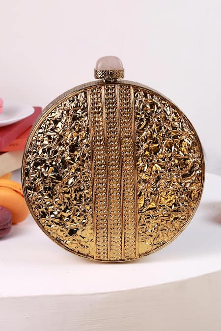 The Tan Clan Jane Brass Clutch 