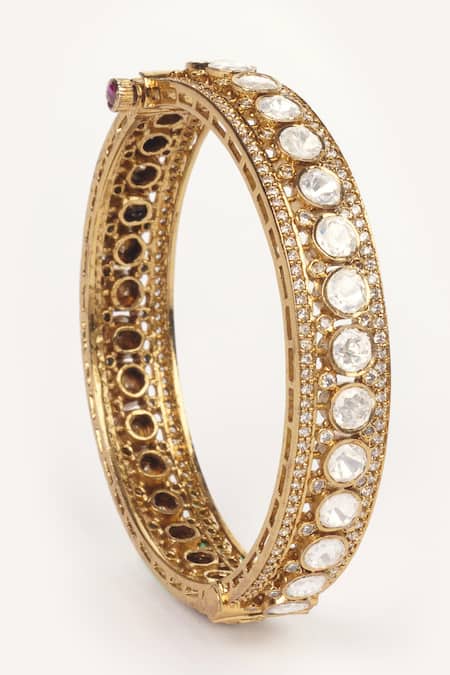 Zevar By Geeta Kundan & Polki Bangles - Set of 2 