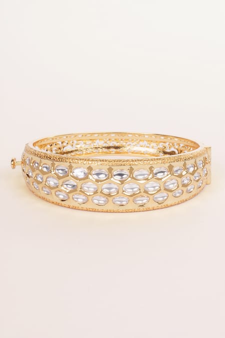 Zevar By Geeta Kundan Studded Bracelet 