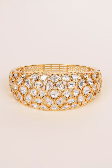 Zevar By Geeta Kundan Studded Bracelet 