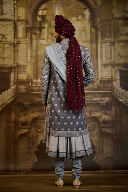 Nitika Gujral Chanderi & Silk Sherwani Set 