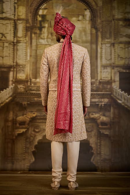 Nitika Gujral Floral Embroidered Sherwani Set 