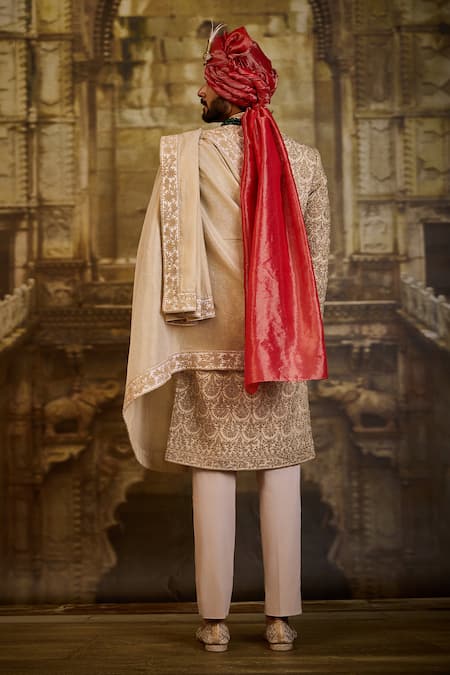 Nitika Gujral Floral Embroidered Sherwani Set 