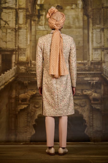 Nitika Gujral Floral Embroidered Sherwani Set 