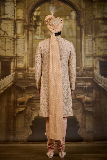 Nitika Gujral Jaal Embroidered Sherwani Set 