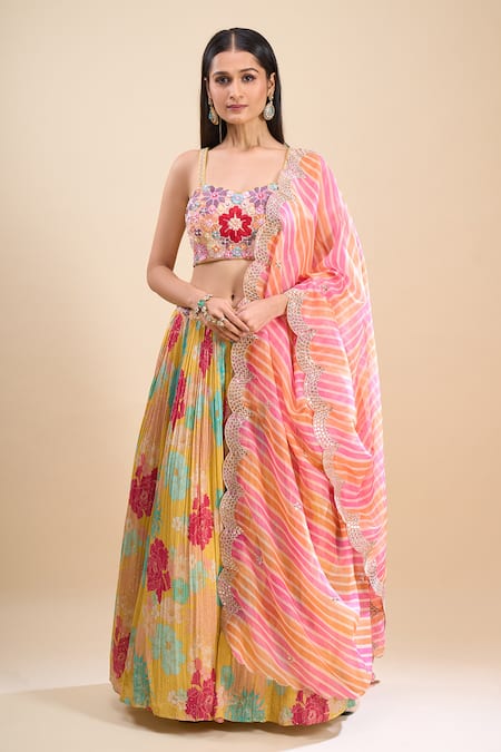 Samyukta Singhania Floral Pattern Lehenga Set 