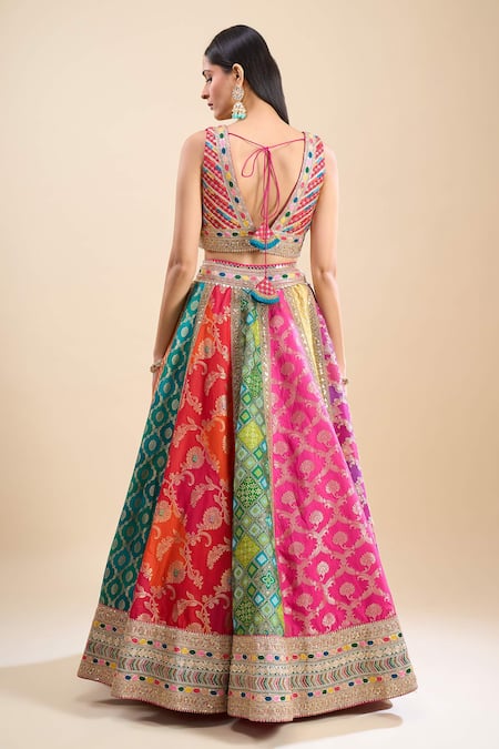 Samyukta Singhania Color Block Lehenga Set 