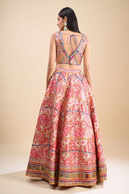 Samyukta Singhania Foil Print Lehenga Set 