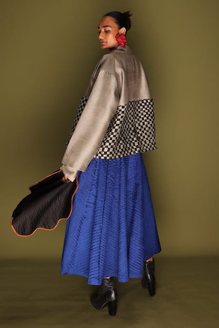 Stoique Mysore Silk Drift Overlay Jacket 