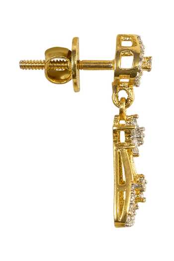 Sica Jewellery_White Stones 925 Silver Sindoori Embellishedearrings _Online_at_Aza_Fashions