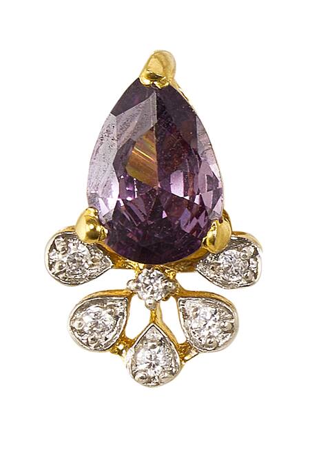 Buy_Sica Jewellery_Purple Stones 925 Silver Miren Stud Earrings _Online_at_Aza_Fashions