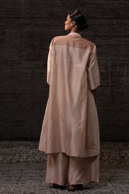 Eeda Contrast Yoke Kurta With Pant 