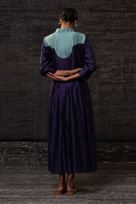 Eeda Contrast Yoke Dress 