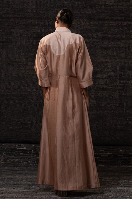 Eeda Silk Chanderi Dress 