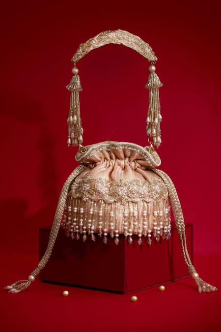 Amyra Vivaah Embellished Mini Potli - Pink 