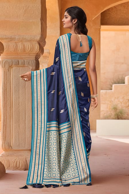 Naintara Bajaj Bloom Woven Saree With Sleeveless Blouse 