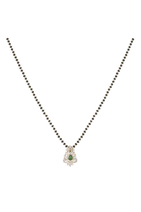 Sica Jewellery_Multi Color 925 Silver Pankhi Mangalsutra _Online_at_Aza_Fashions