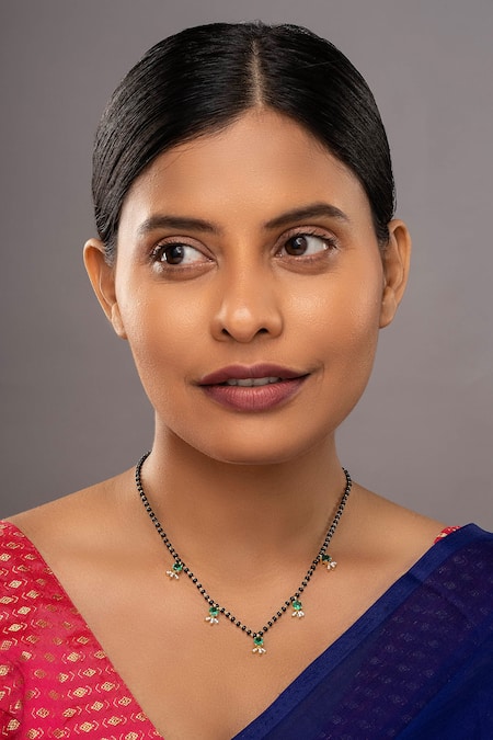 Sica Jewellery Green 925 Silver Sumana Mangalsutra 